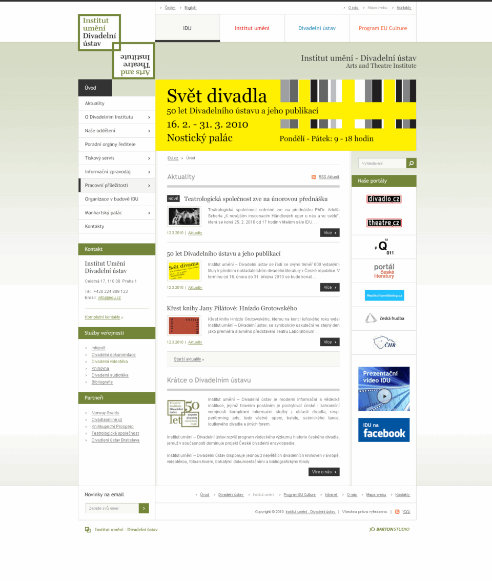 Arts & Theater Institution Informational Website Design