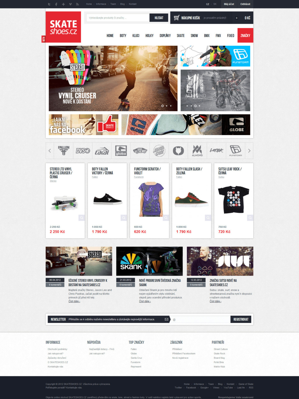 E-commerce for skateboarding gear with Magento