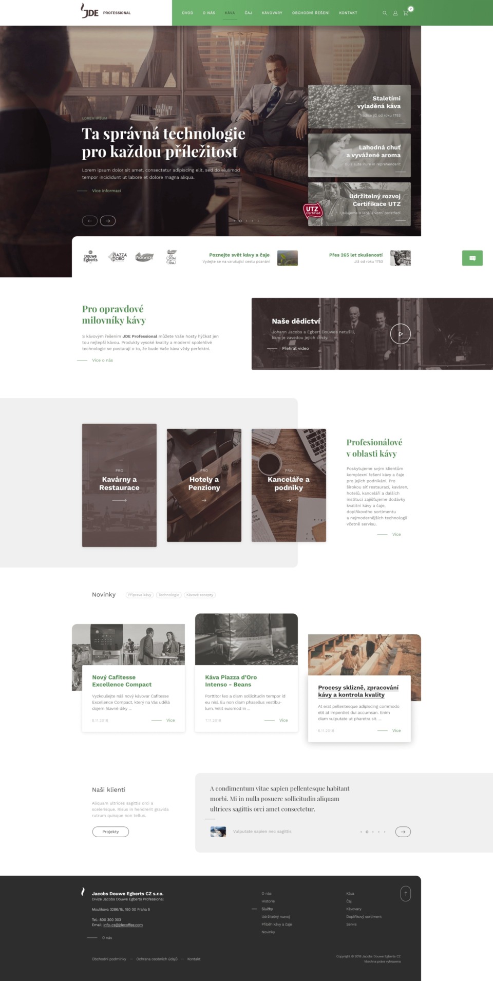 Coffee Equipment Store for Professionals Web Design