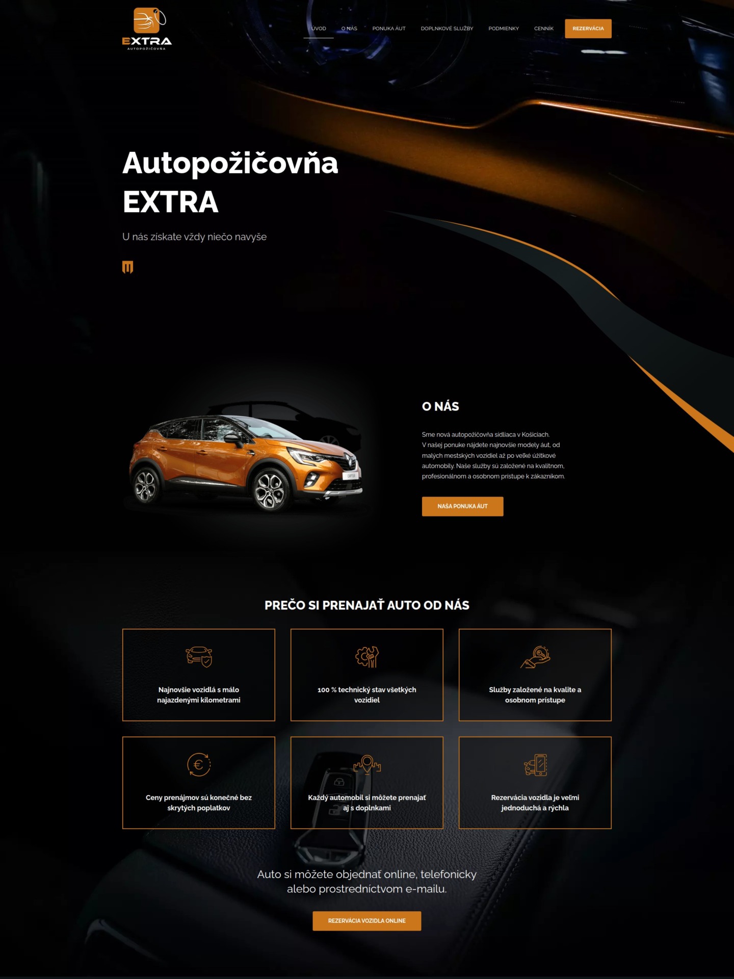Car rental web development with WordPress