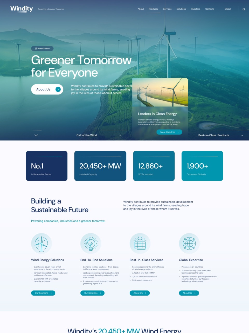 Clean Energy Producer Web Design