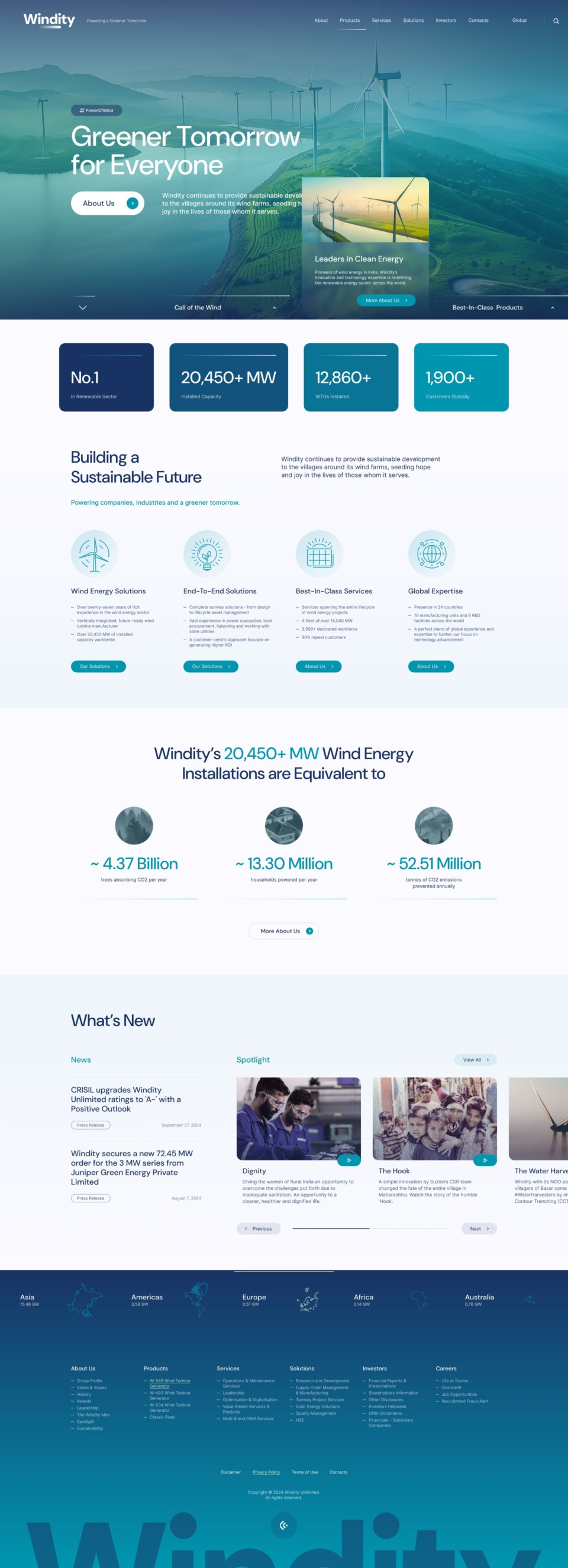 Clean Energy Producer Web Design