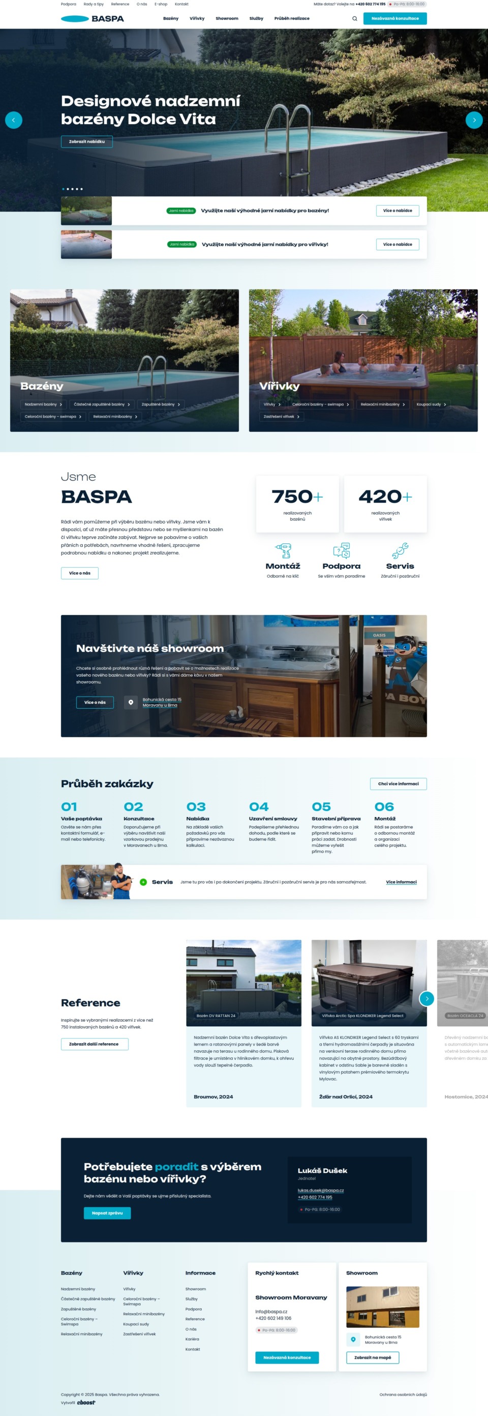 Pool and Jacuzzi Retailer Web Development with WordPress