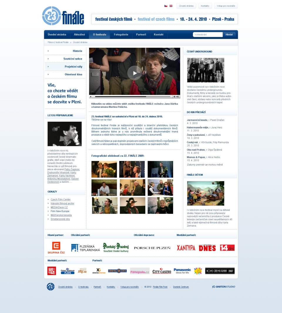 Czech Film Festival Web Design