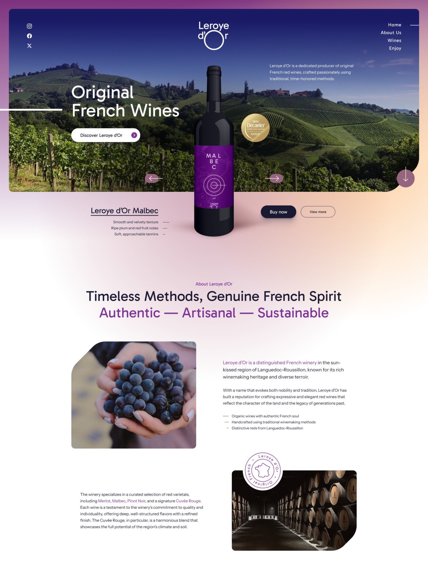 French Winery Web Design