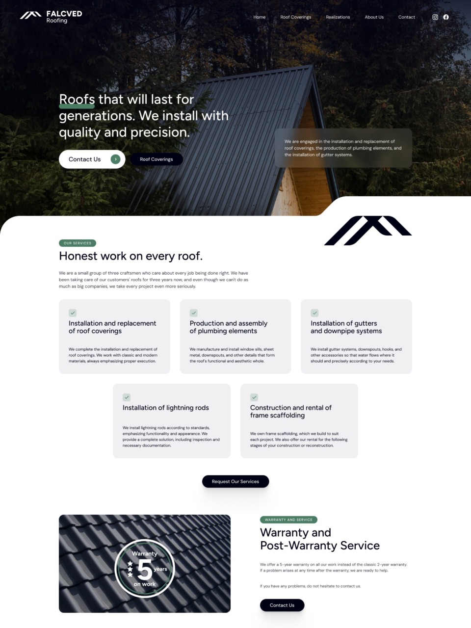 Roofing Services Web Design & WordPress Development