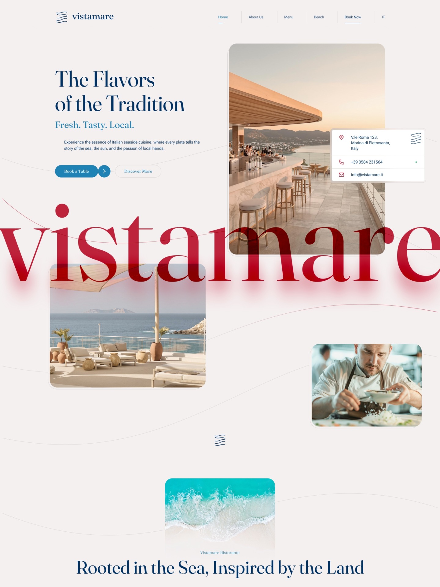 High-End Web Design for a Seaside Italian Restaurant
